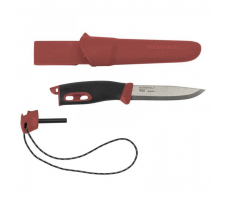 Нож Morakniv Companion Spark Red, нержавеющая сталь, 13571 Sandvik 12C27 Резинопластик