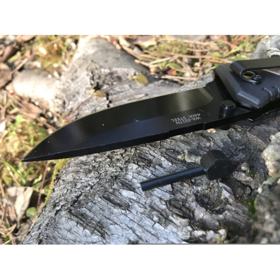 Нож складной с огнивом и свистком "WA-031TN"